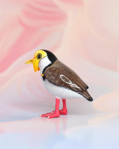 Masked Lapwing Bird – Handmade Sculpture OOAK