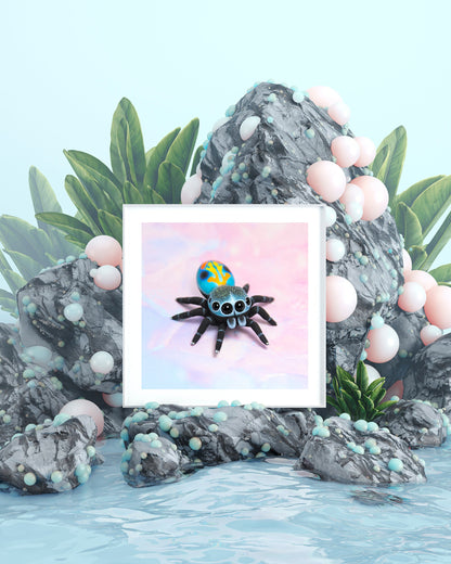 Jumping Spider Fine Art Print – 16x16 inch