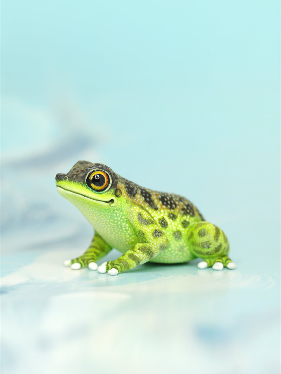 Black-spotted Rock Frog – Handmade Sculpture OOAK
