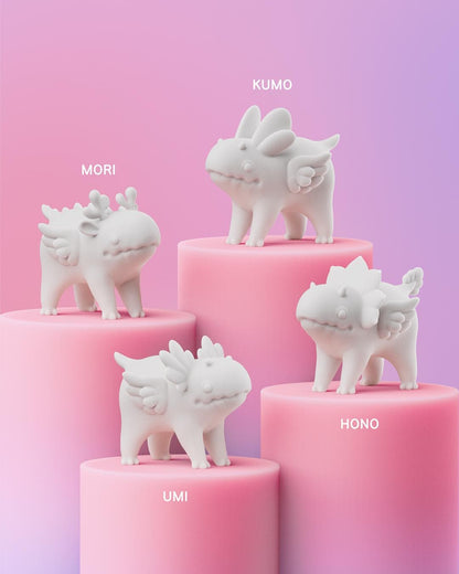 Soft Dragons Collection Bundle – DIY Paintable Resin Miniature Kit