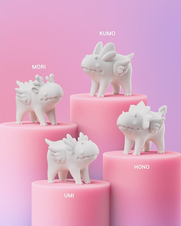 Soft Dragons Collection Bundle – DIY Paintable Resin Miniature Kit