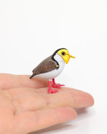 Masked Lapwing Bird – Handmade Sculpture OOAK