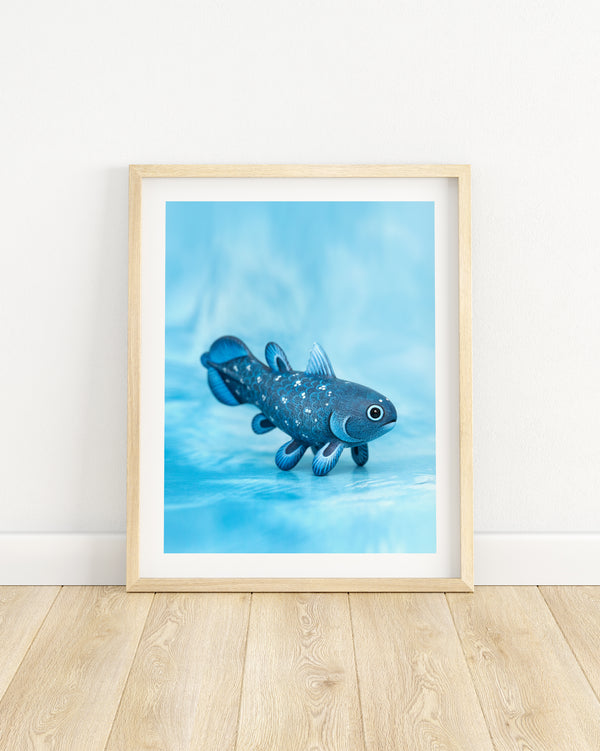Coelacanth Fish Fine Art Print – 16x20 inch