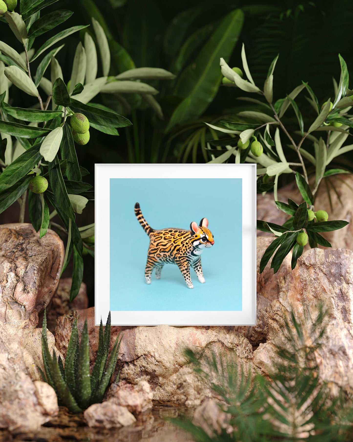 Ocelot Fine Art Print – 16x16 inch